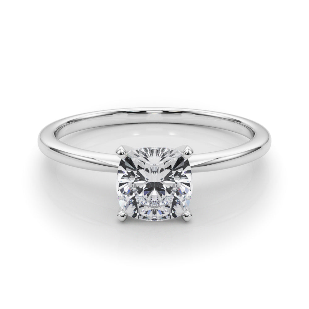 Angelica Cushion Diamond Solitaire Engagement Ring-VIRABYANI